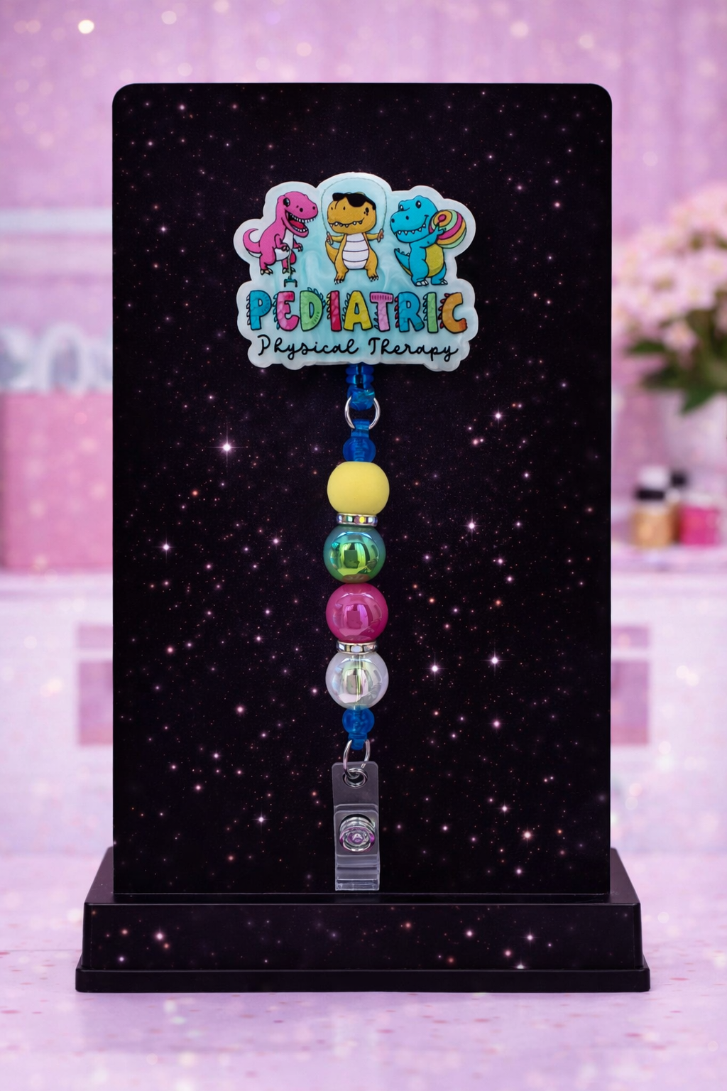 Pediatric Nurse Beaded Badge Reels