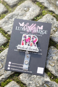 Floral Medical Records Badge Reel