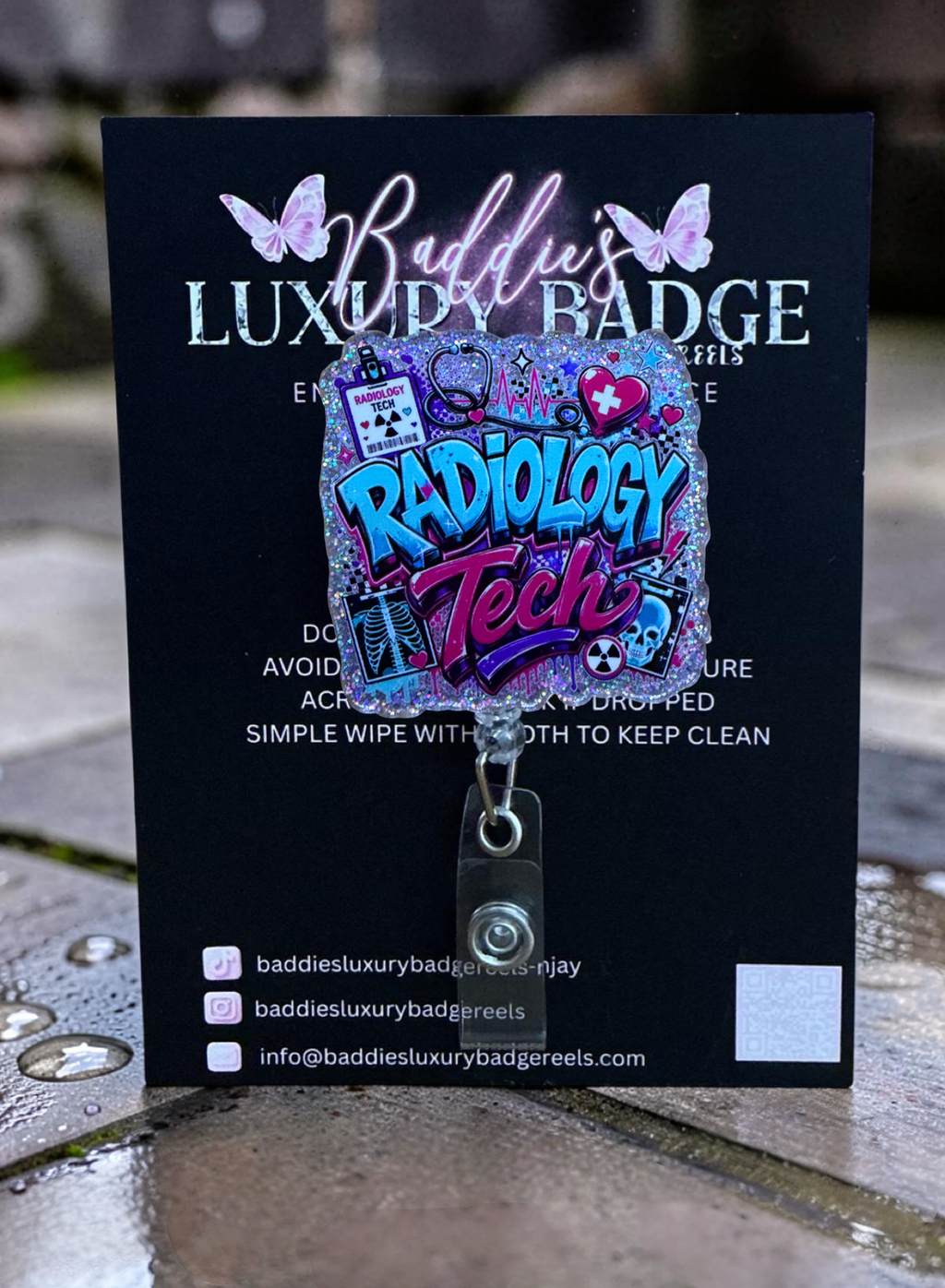 Radiology Tech Graffiti Style Badge Reel