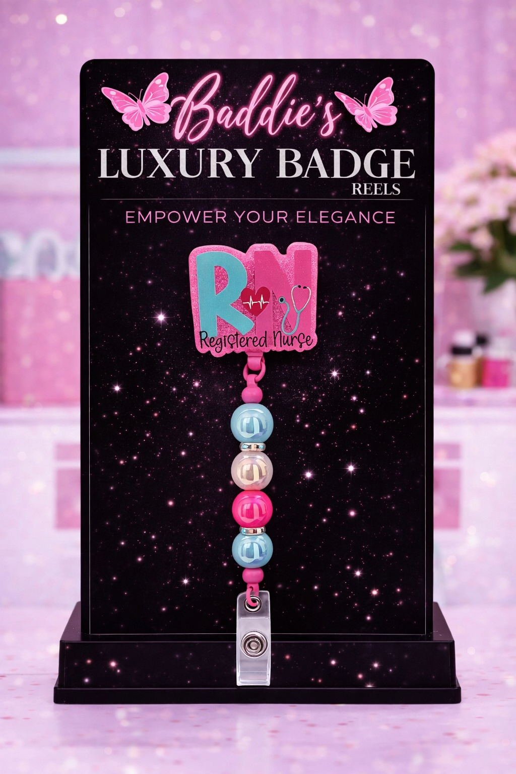 RN Beaded Badge Reels