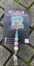 Beaded Pediatric Nurse Badge Reel