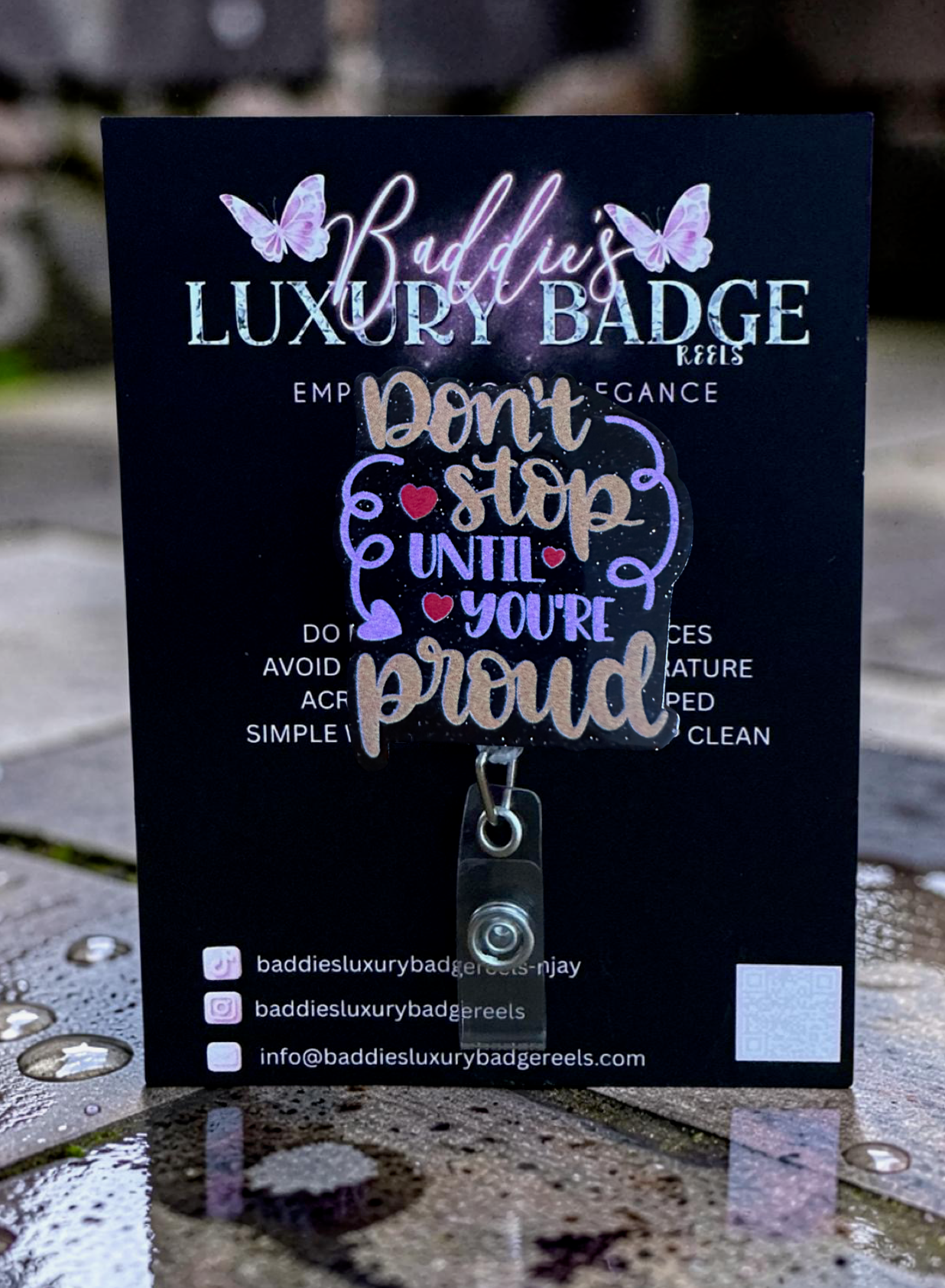Don't stop until you're proud badge reel