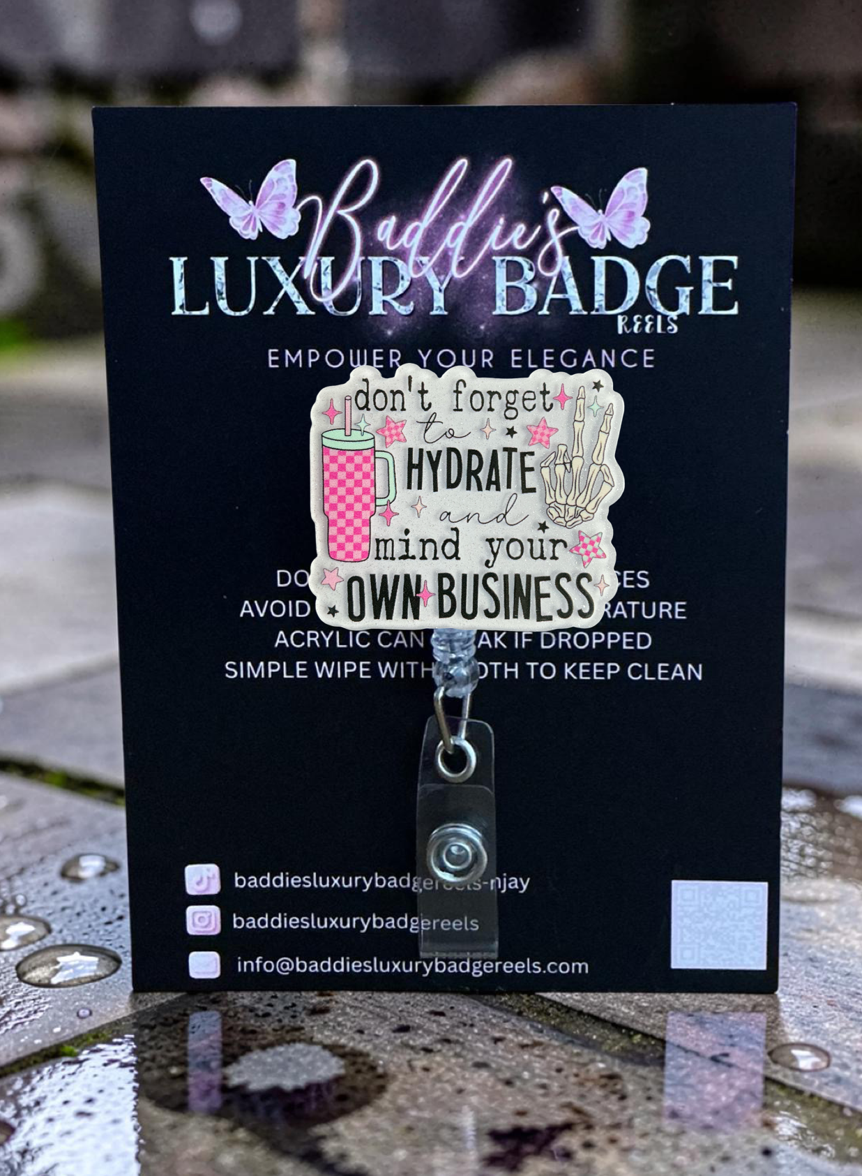 Don't Forget Hydrate Badge Reels