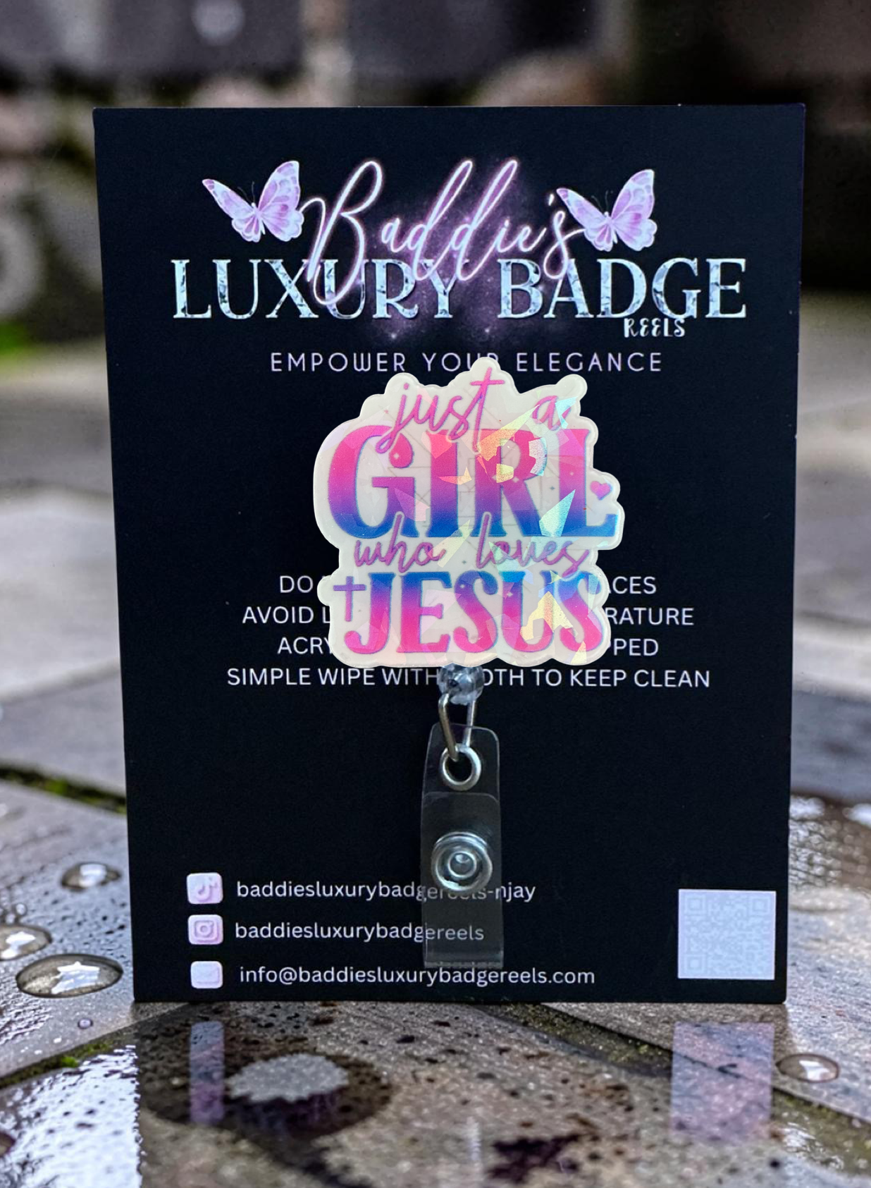 Just a Girl who loves Jesus Badge Reel